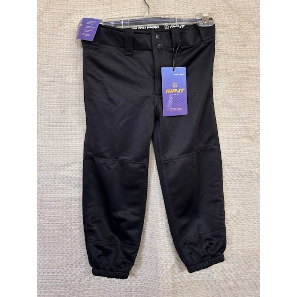 RIP-IT Girls Black 4-Way Stretch Softball Pants Pro Padded Size XL New